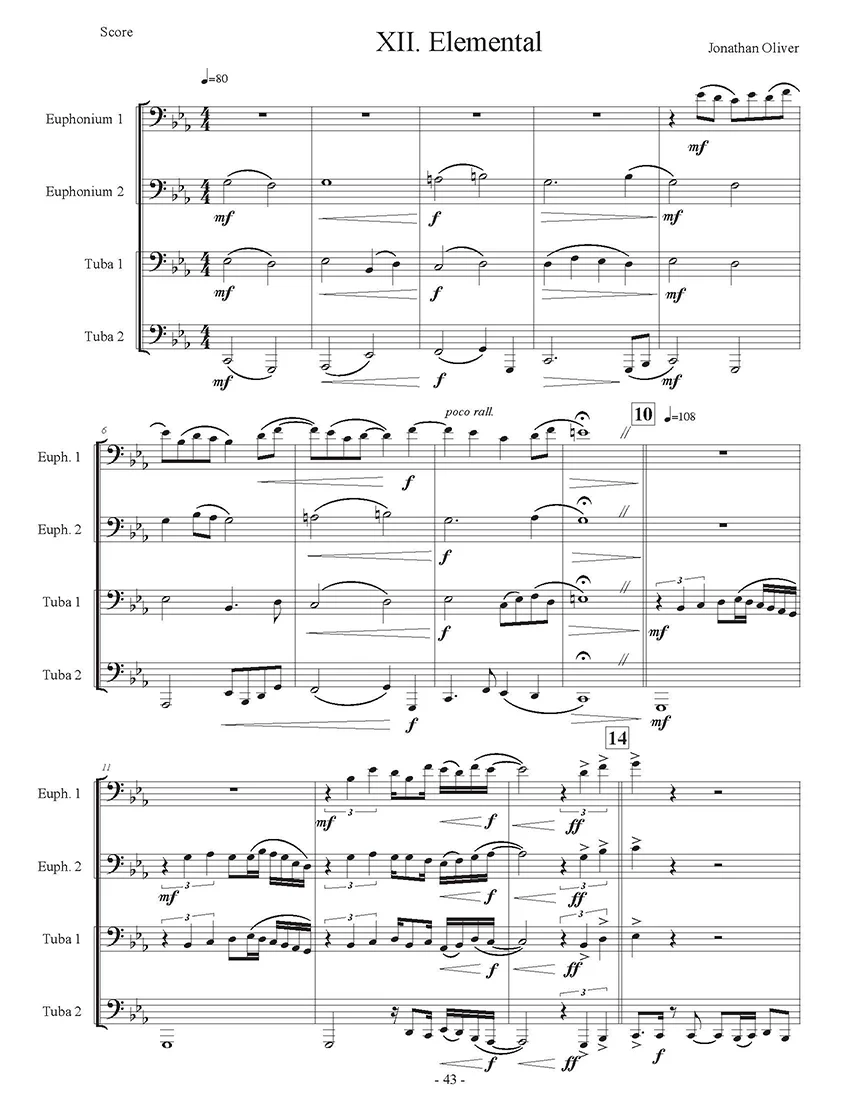 Oliver, Jonathan - Getting Started with Tuba Euphonium Quartets - Image 8